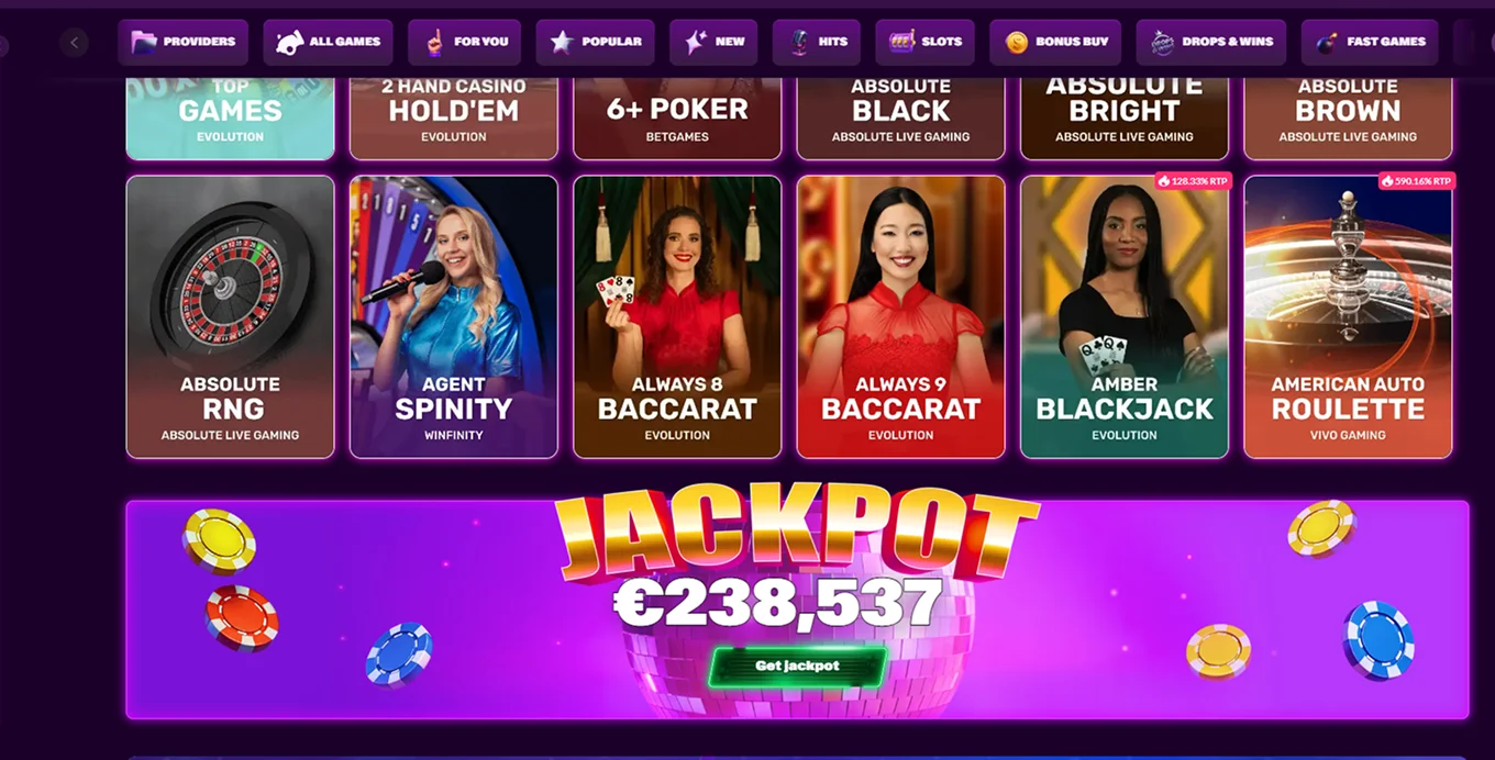 Slotrave Casino mit Live-Dealern